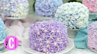 You Need To See The Trick To Creating This Stunning Hydrangea Cake! | Cosmopolitan