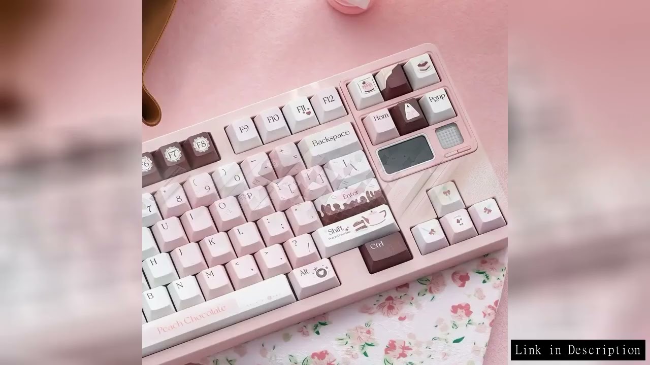 Pink Chocolate Theme Keycaps Set PBT Sublimation Keyboard Caps Customized FOA Cherry Profile Keycaps