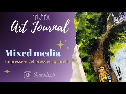 Watercolor On Gel Press Print In My Pèlerin Lamali Notebook