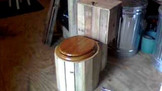 I made a composting toilet for my shop for next to nothing from pallets and a bucket. I tried to make it look as close to a traditional 