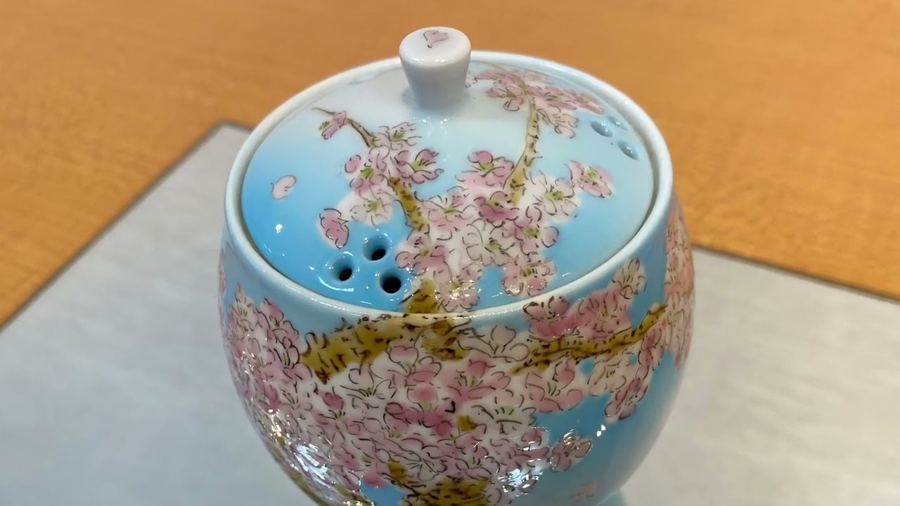 手描き彩釉 蓋碗 鳥竹文様 手描き彩釉 蓋碗 鳥竹文様