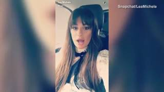 Sheerly Stunning Lea Michele Stuns All In White Lace Dress