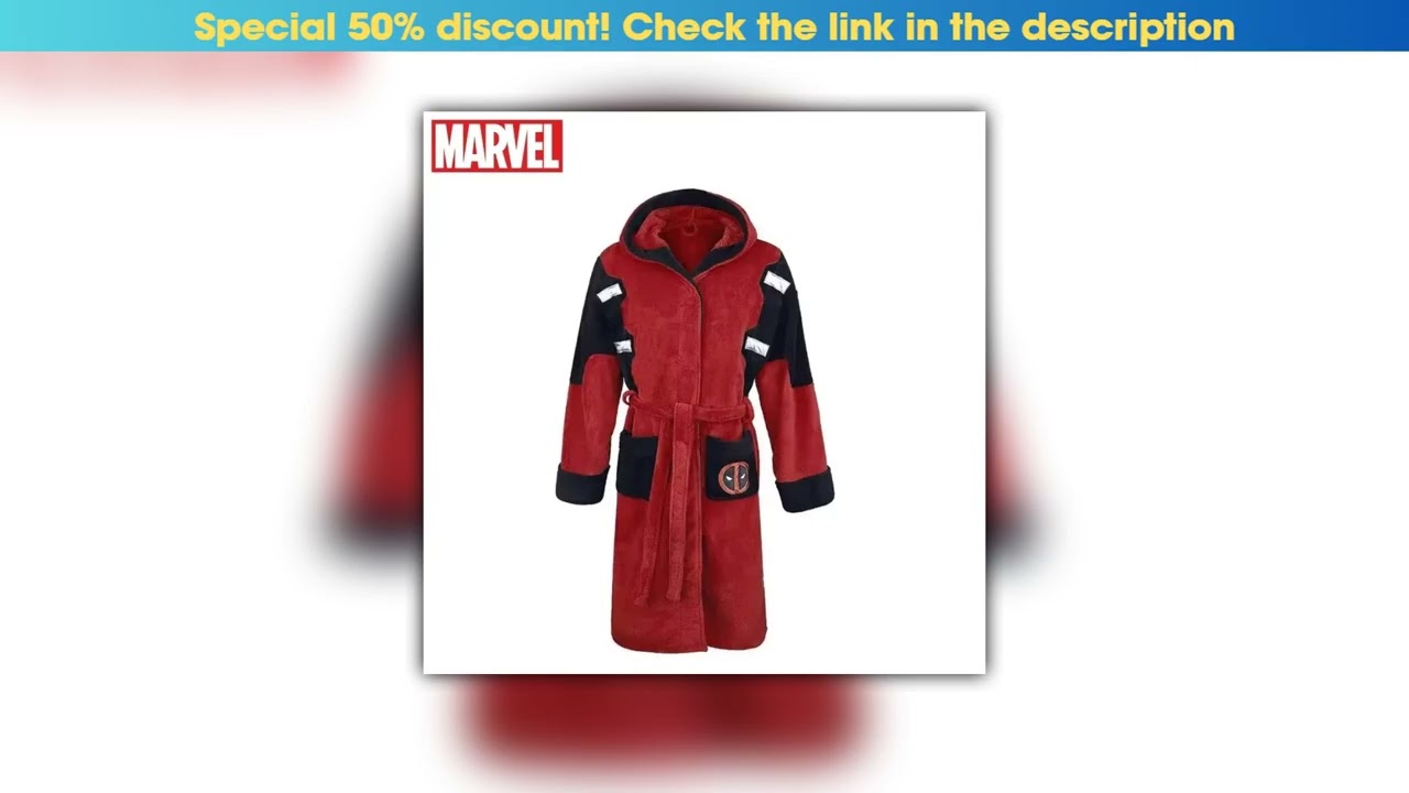 Hot Picks Marvel Avengers Deadpool Cartoon Long Warm Thickened Anime Character Pajamas Creative Per