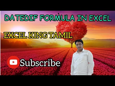 DATEDIF EXCEL  FORMULA IN TAMIL
