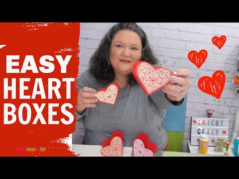How to Make a 3D Paper Heart Container that Holds Candy and Gifts