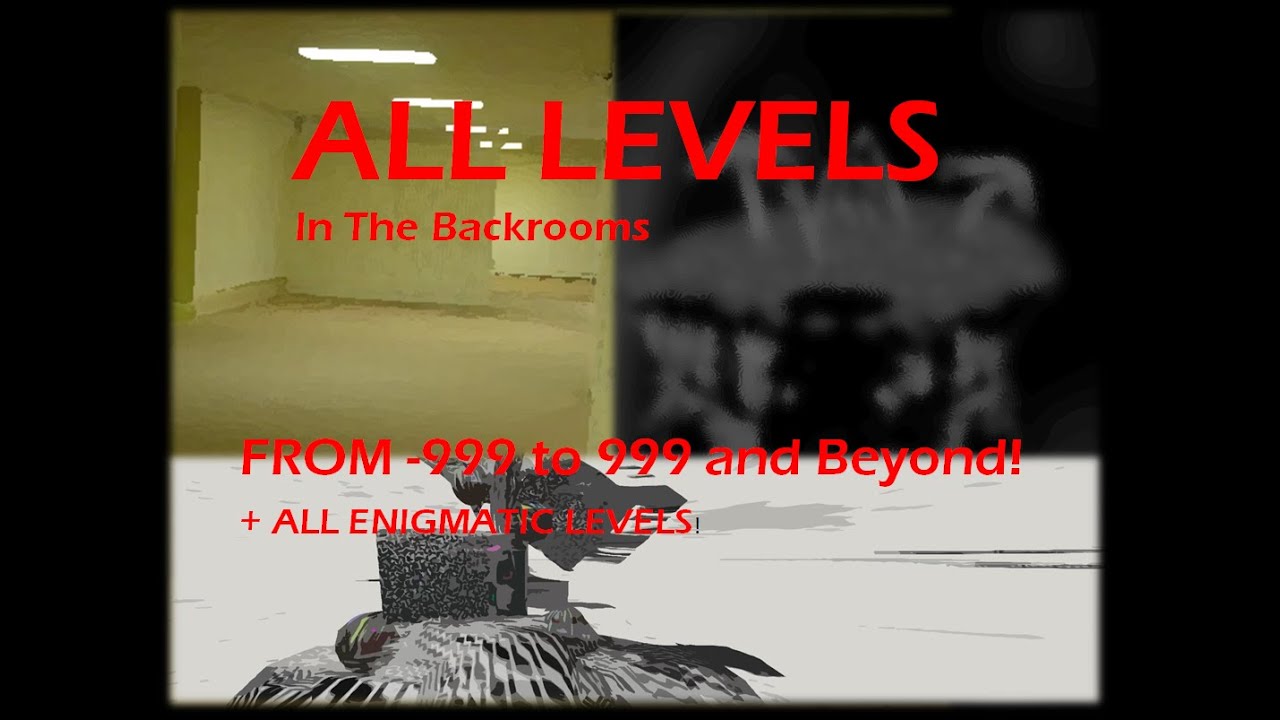 All levels of the backrooms according to the fandom (from 0-9999