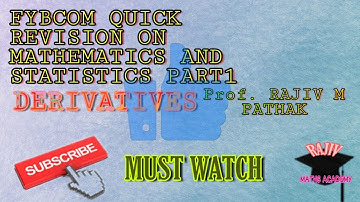 FYBCom SEM II Mathematical and Statistical Techniques  Quick Revision Part 1 for MU Students