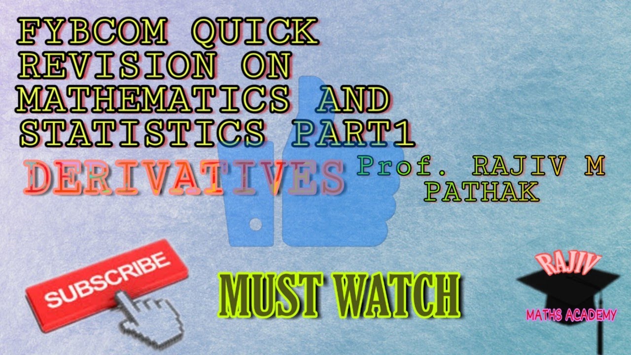 FYBCom SEM II Mathematical and Statistical Techniques  Quick Revision Part 1 for MU Students