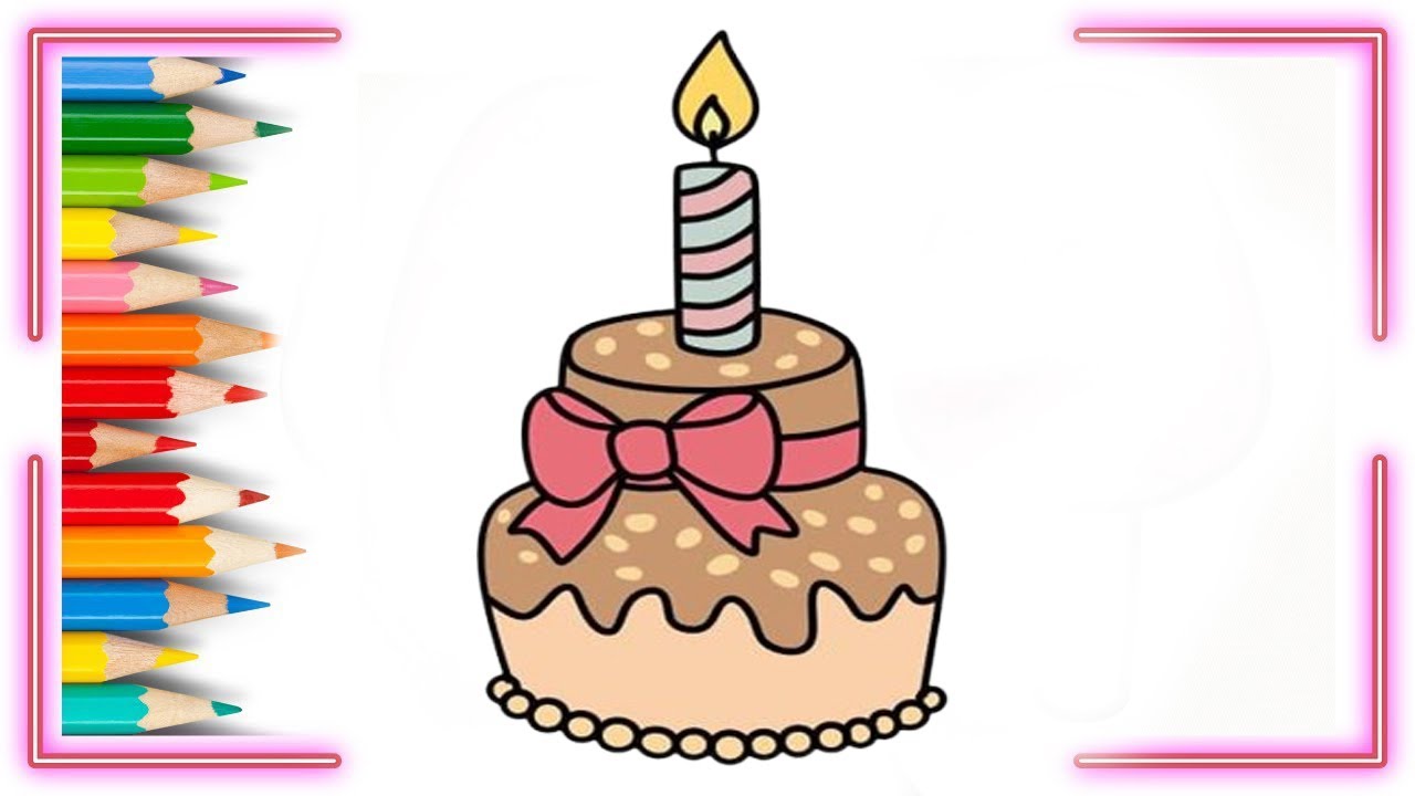 Birthday Cake Drawing Tutorial - How to draw Birthday Cake step #2024 ...
