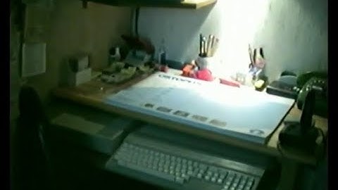 My desk with Atari ST around 1989