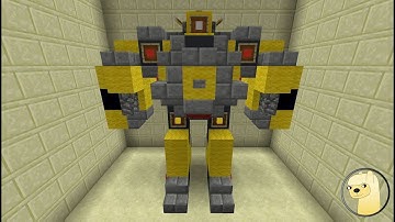 Minecraft - How To Build Transformers War For Cybertron/Fall Of Cybertron Bumblebee Robot Mode!