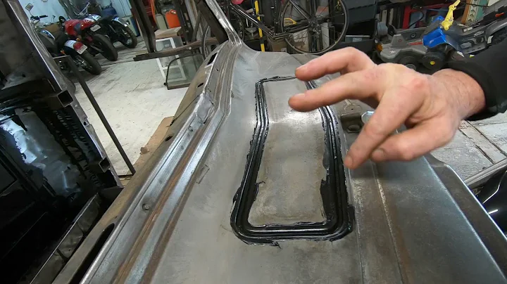 1941 Chevy Truck Restoration, POR-15 seam sealer in the pop up vent