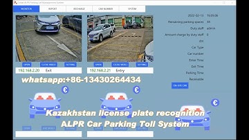 Kazakhstan license plate recognition car parking toll system