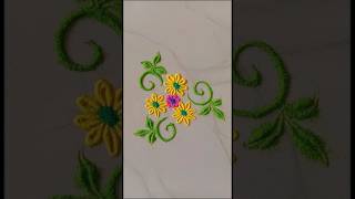 Easy Flowers Rangoli Design #youtubeshorts #shortvideo #rangoli #rangolidesigns