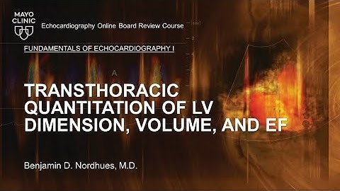 Transthoracic Quantitation of LV Dimension, Volume, and EF | Mayo clinic ECHO 2024