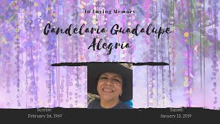 In loving memory of my mom: Candelaria G Alegria