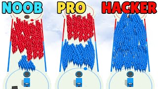 NOOB vs PRO vs HACKER in Crowd Clash screenshot 2