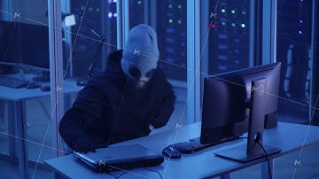 Hacker breaking into a data center