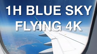 Blue Sky Flying 4K - Relaxing flight footage Hamburg to Mallorca