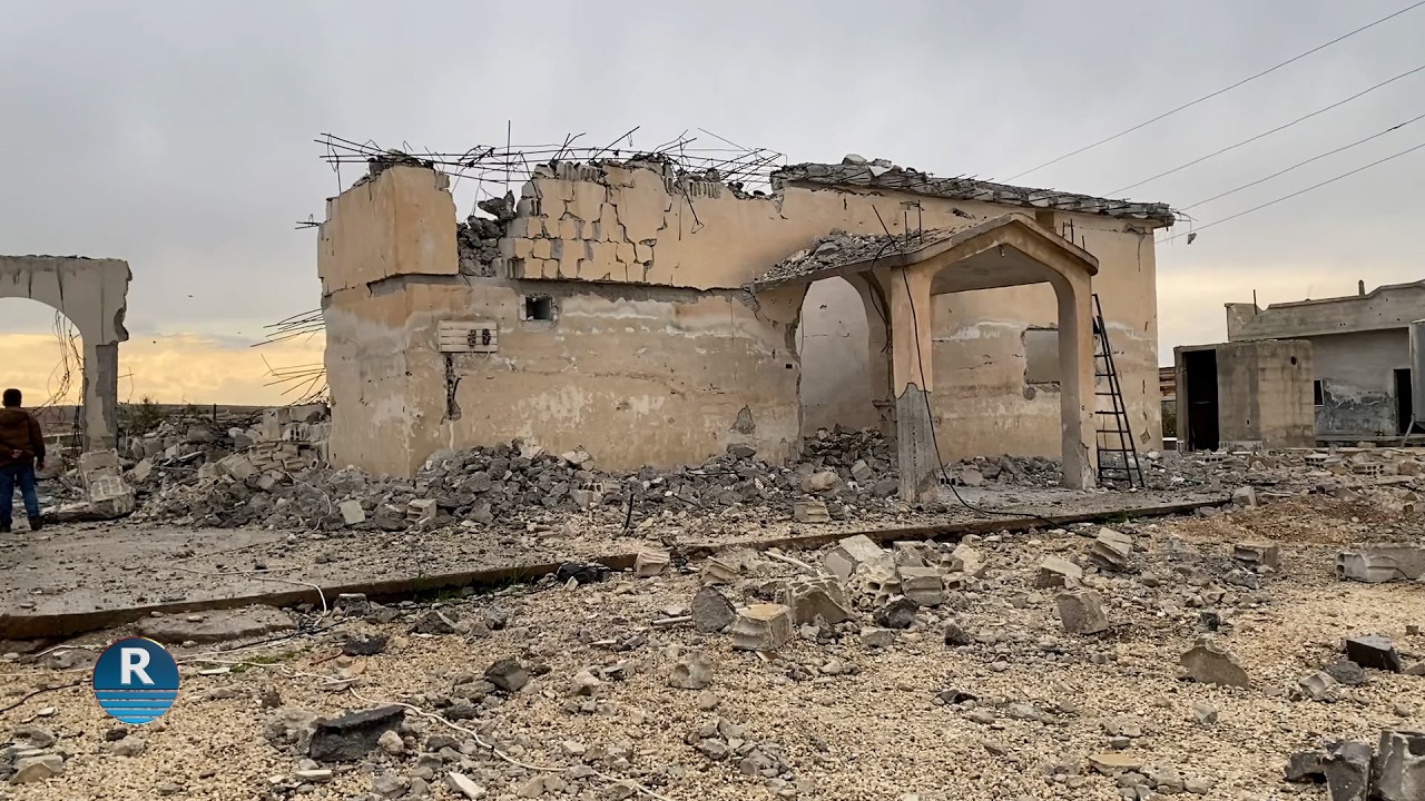 Gundê Xirab Işkê ya Kobanê wêranî li pey xwe hişt