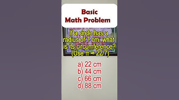 If a circle has a radius of 7 cm, what is its circumference? (Use π ≈ 22/7) #civilshigh #shorts