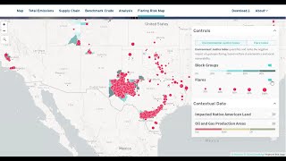 Tutorial demonstration of the Flaring Risk Map feature of the OCI+ tool