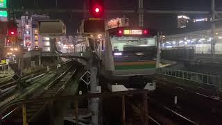 【上野駅】E233系3000番台E-03編成+E-52編成普通上野行き発車
