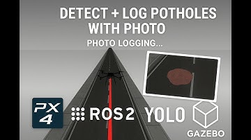 Road-Following Drone with Pothole Detection & Auto Image Logging | PX4 + ROS 2 + YOLO
