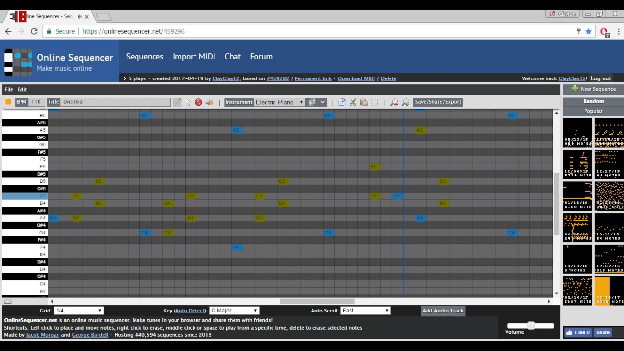 Online Sequencer 12 - YouTube