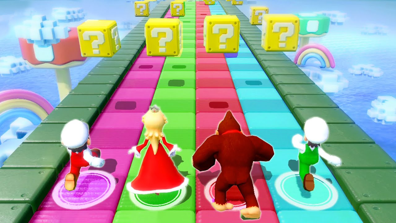 Super Mario Party Minigames - Mario Vs Rosalina Vs Donkey Kong Vs Luigi (Master Difficulty)