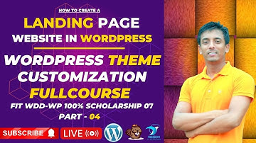 WordPress Theme Customization | Create a Landing Page Website with WordPress | Part - 04