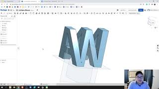 Celebrity Intersect (Making Initials Block) - Day 22 of 100 OnShape Journey Wealth