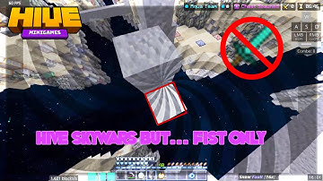 Hive SKYWARS but I can only use my FIST | Challenge — Minecraft Hive