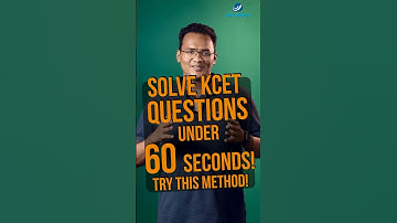Solving KCET Questions in Under 60 Seconds: Speed Tips and Techniques #shorts #exampreparation