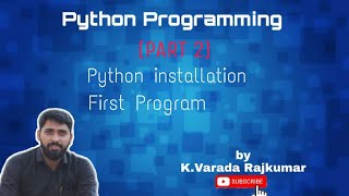 PYTHON INSTALLATION (PART - 2)