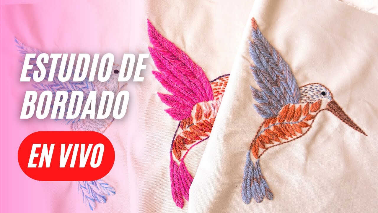 Bordando un colibrí