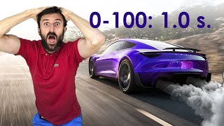 The acceleration of the Tesla ROADSTER FE I CRAZY !!!