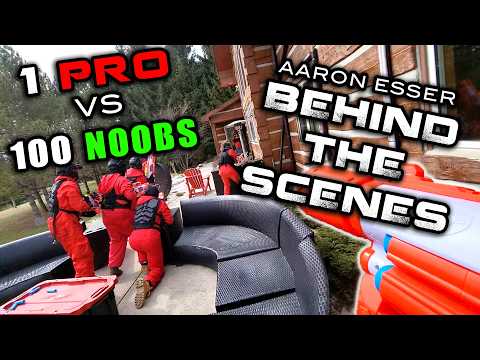 Aaron Essers 1 Nerf Pro Vs 100 Noobs (Behind The Scenes)