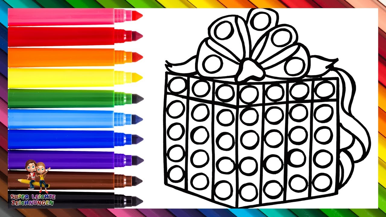 Zeichnen Und Ausmalen Einer Geschenkbox POP IT Zeichnungen F r zeichnen-und-ausmalen-einer-geschenkbox-pop-it-zeichnungen-f-r