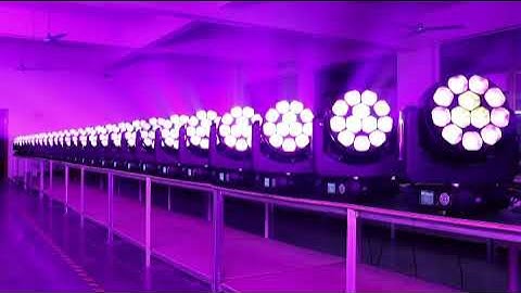 Blue Sea Lighting 12pcs 40w RGBW 4in1 Pixel Zoom LED Wash Moving Head Light aging test production