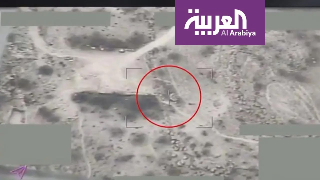 فيديو يوثق استهداف التحالف مواقع الحوثيين في مديرية كشر