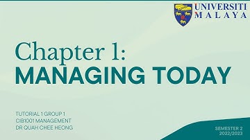 CIB1001 Chapter 1 : Managing Today (Tutorial 1 Group 1)