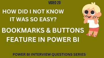 Bookmarks & Buttons Feature in Power BI | Power BI Interview Questions Series