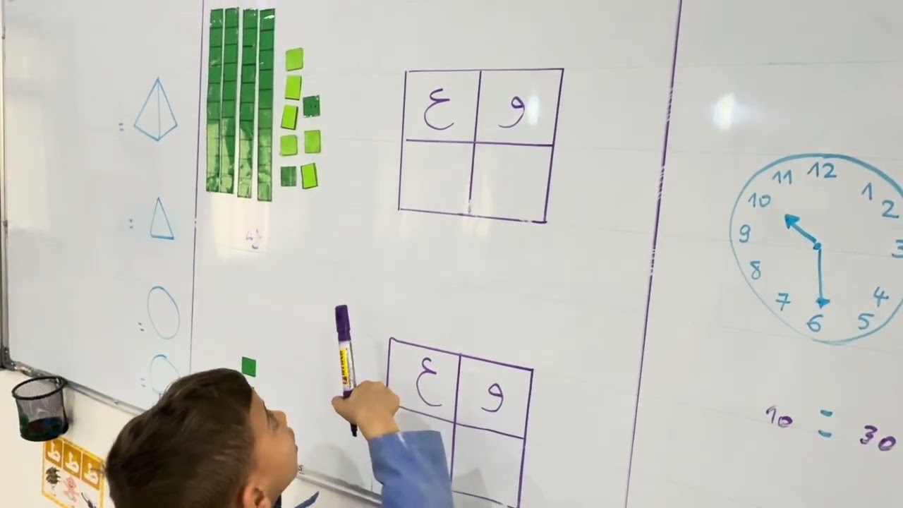 اختبار الفصل الثاني في الرياضيات (النموذج 3) السنة الأولى ابتدائي 