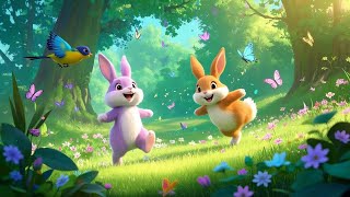 Hop, Hop, Lets Hop Kids Songs Children Song Happy Rabbit Nursery Rhymes