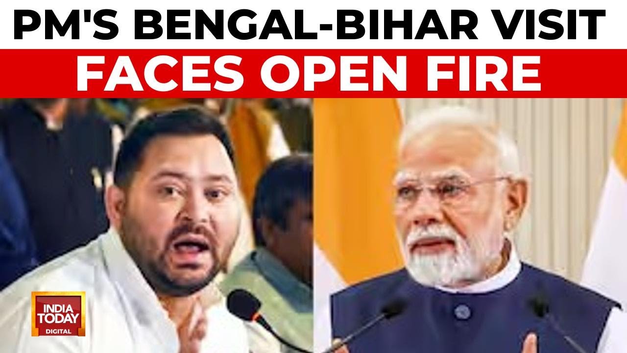 PM Modi's Bengal, Bihar Visit: Draws Fire From TMC & Tejashwi Yadav Over 'jhumla' Jibe | India Today