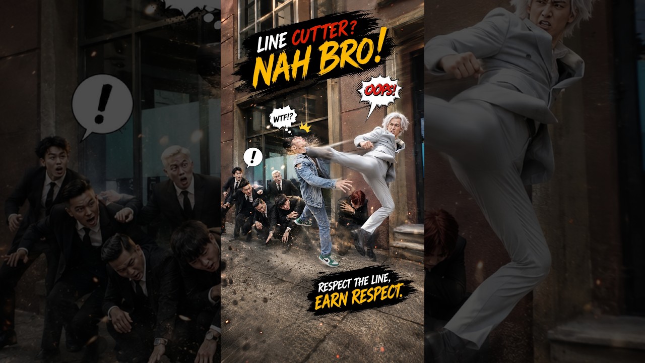 Cutting in line in front of Ben goes terribly wrong!#shorts #viral #trend #kungfu #funny