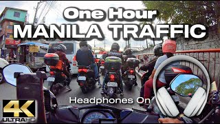 Driving In Manila Traffic  One Hour  Manila Traffic Sounds 4k