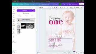 How to edit BDAY018 Full Photo Pastel Pink - Birthday Invitation with full photo upload! screenshot 5