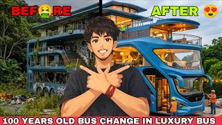 Brought a 100-Year-Old Dead Bus Back to Life | Luxury Bus Transformation 😱